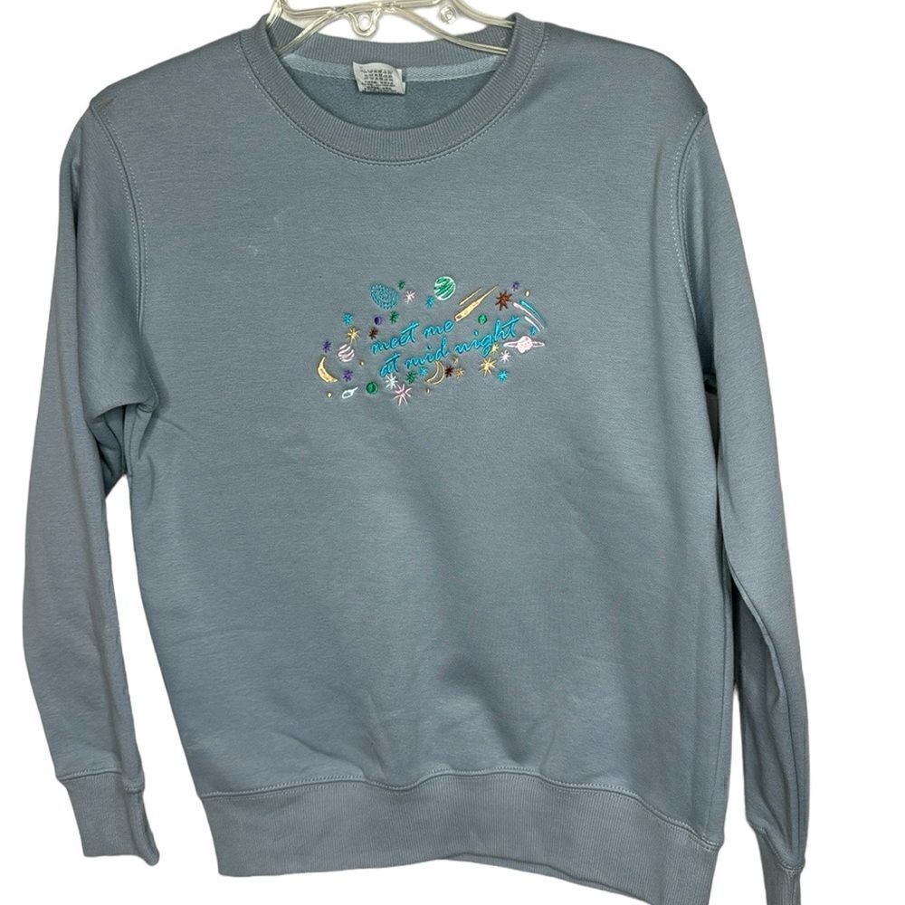 Taylor Swift “Meet Me At Midnight” Embroidered Sweatshirt. Size Small.